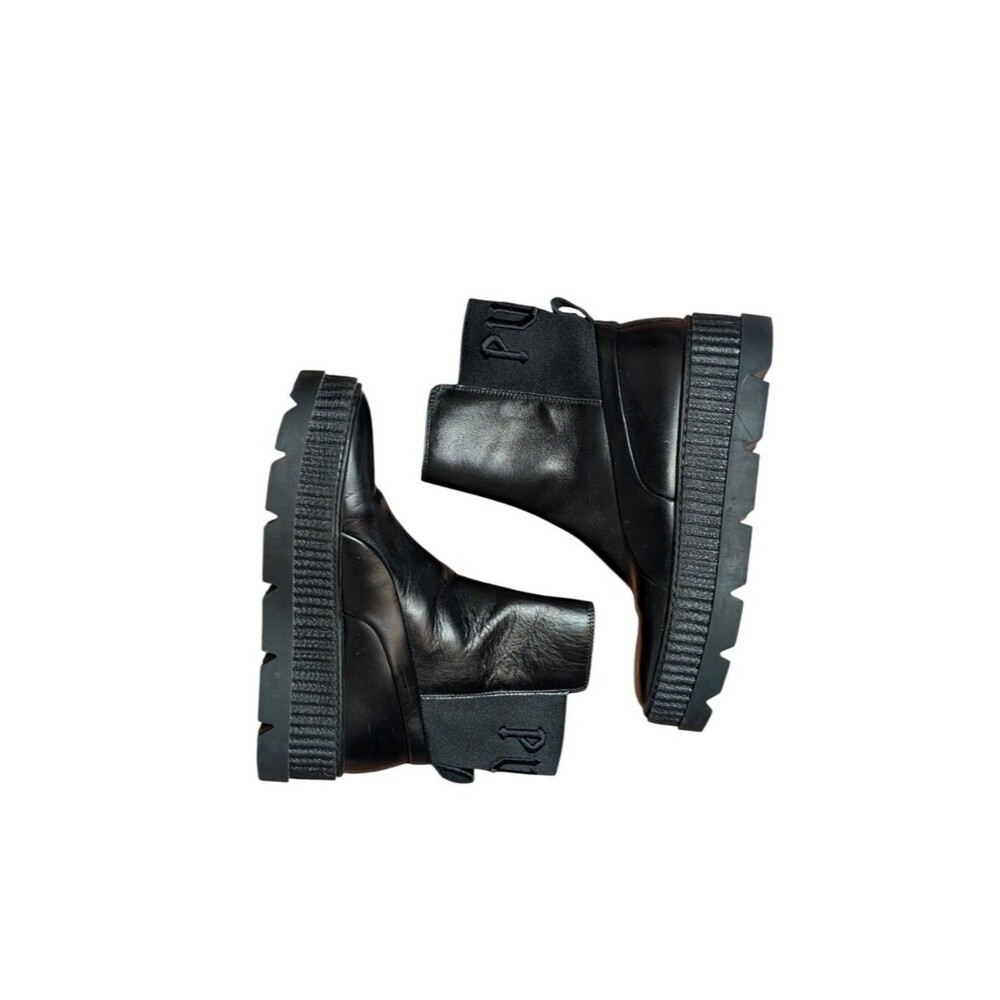 Fenty x Puma Chelsea Sneaker Boot Triple Black Platform Creeper Rihanna Size 8 - Picture 5 of 10